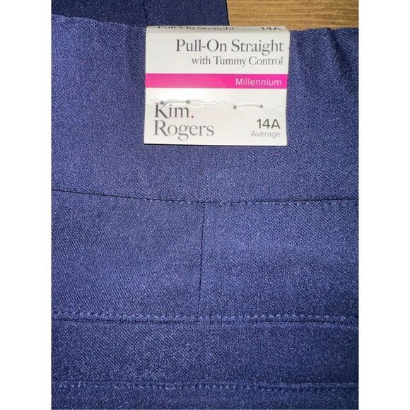 Kim Rogers Navy Blue PullOn Pants size 14A Tummy Control - Picture 5 of 5